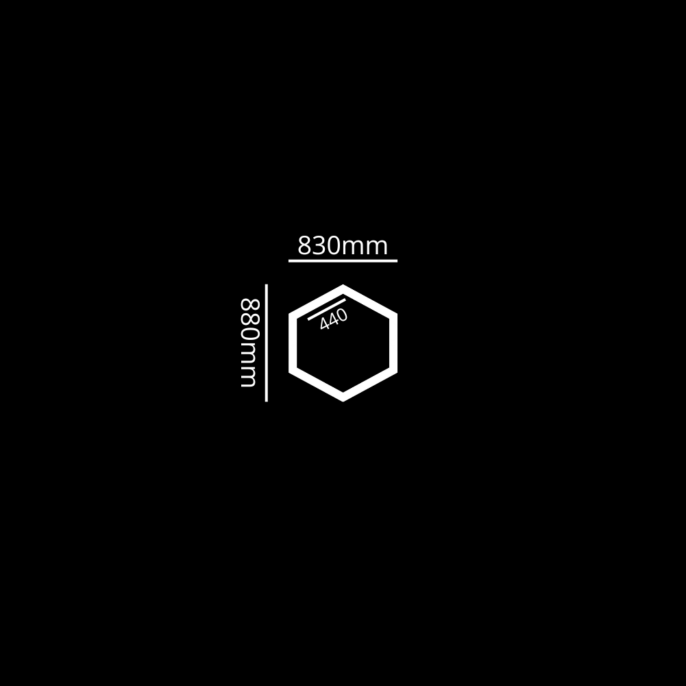 Luces LED blancas hexagonales