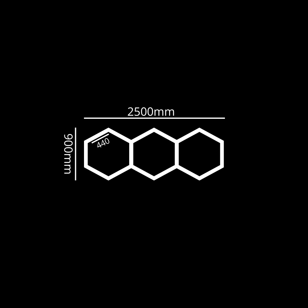 Luces LED blancas hexagonales