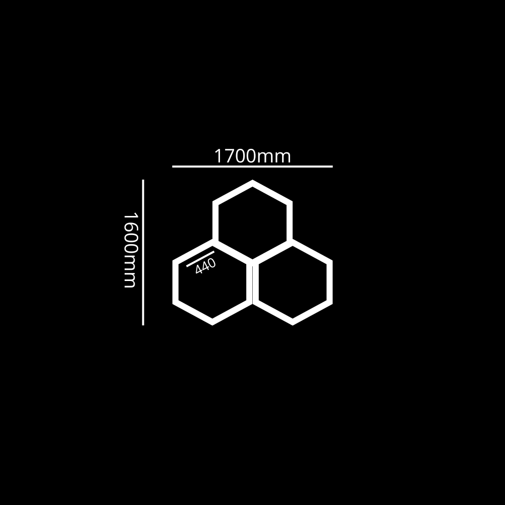 Luces LED blancas hexagonales