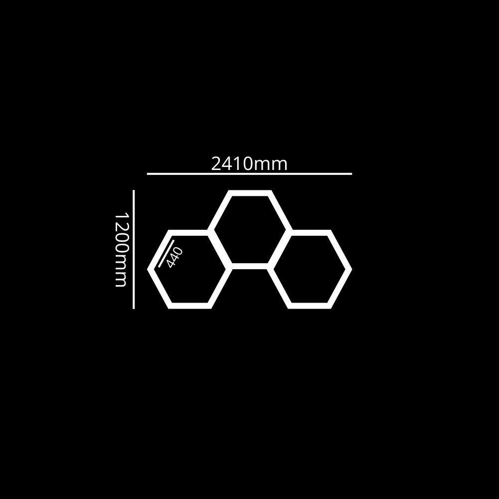 Luces LED blancas hexagonales