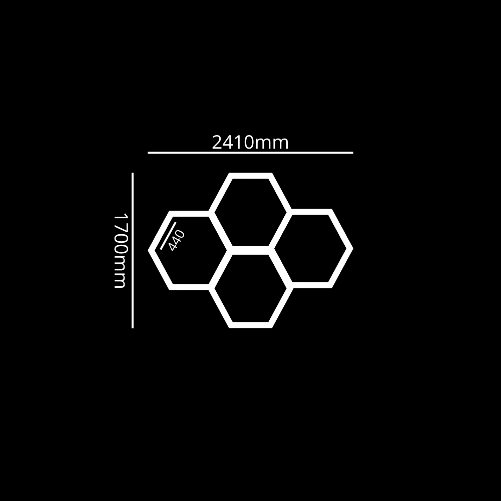 Luces LED blancas hexagonales