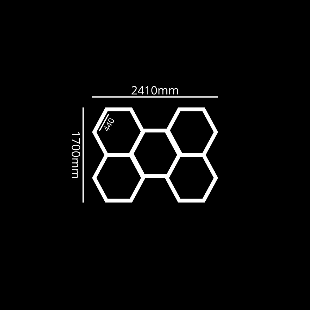 Luces LED blancas hexagonales
