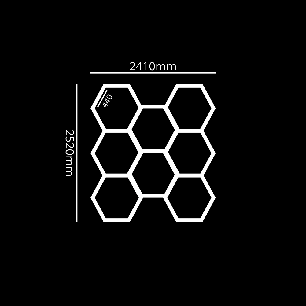 Luces LED blancas hexagonales