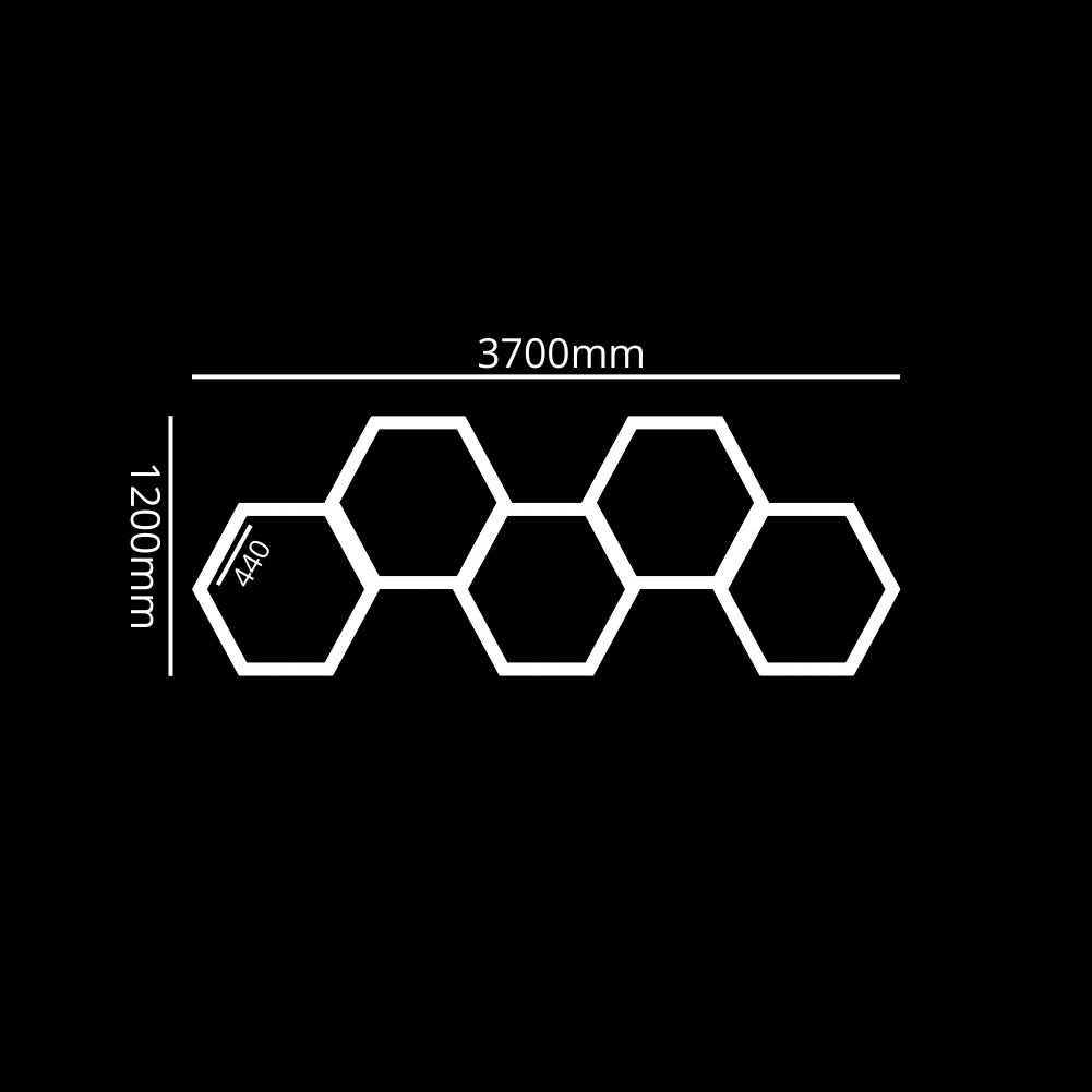 Luces LED blancas hexagonales