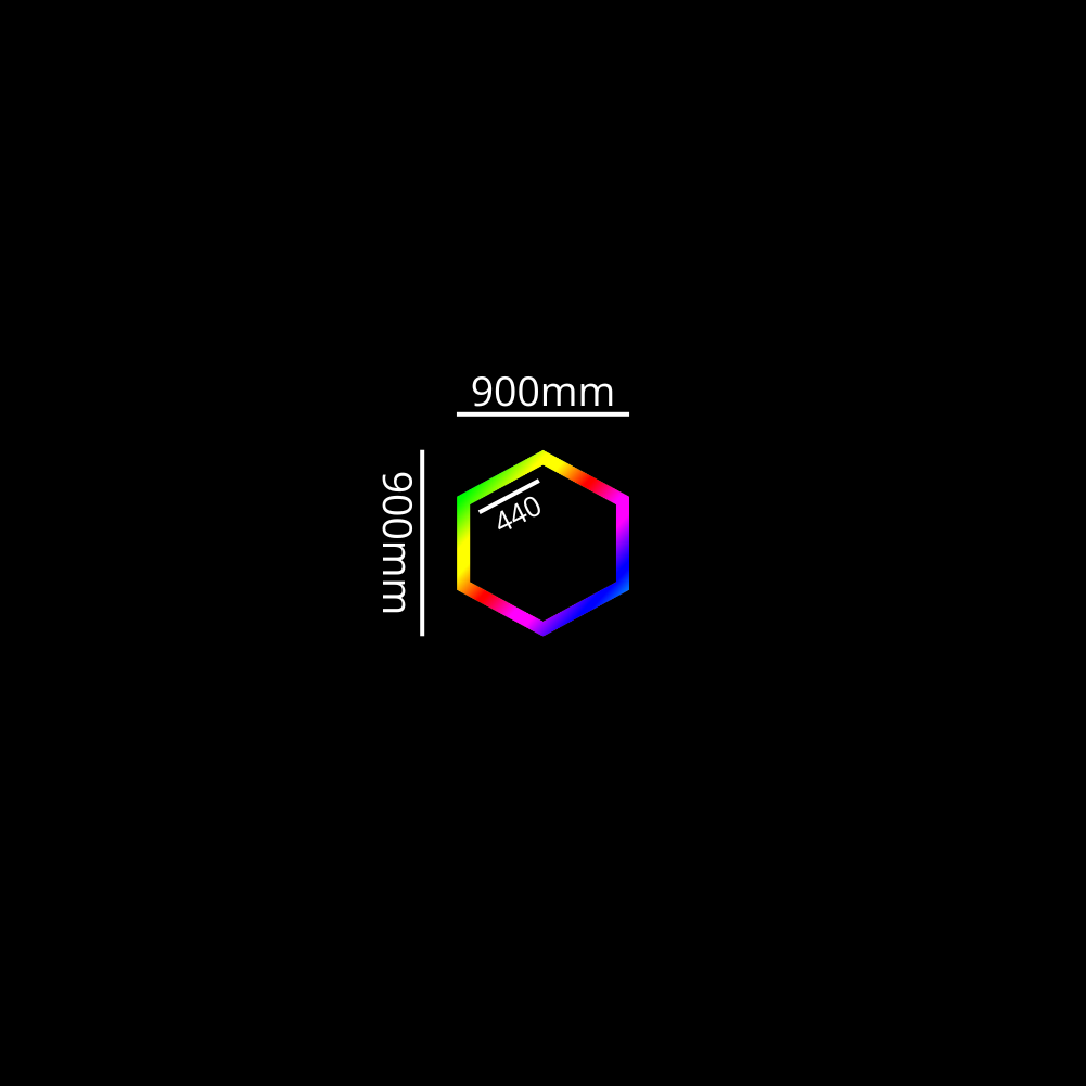 Luces LED RGB hexagonales