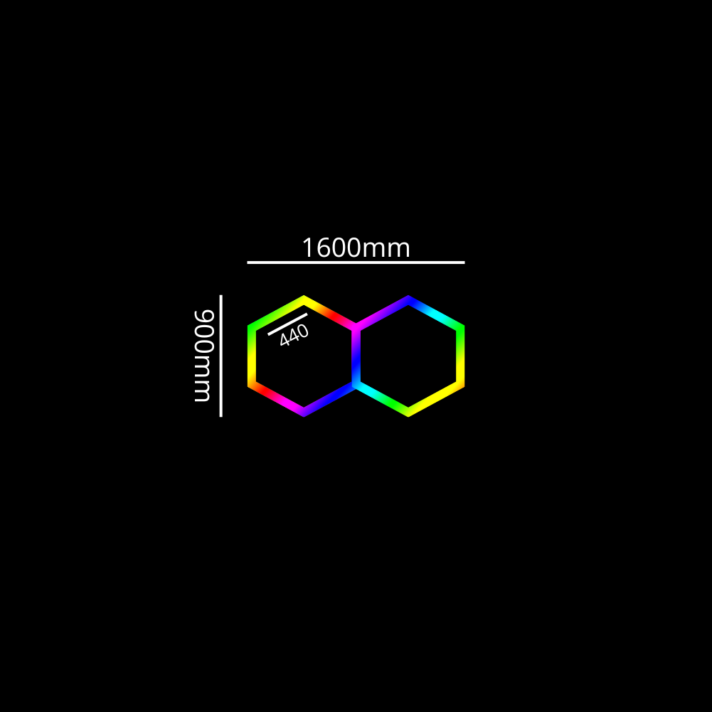 Luces LED RGB hexagonales