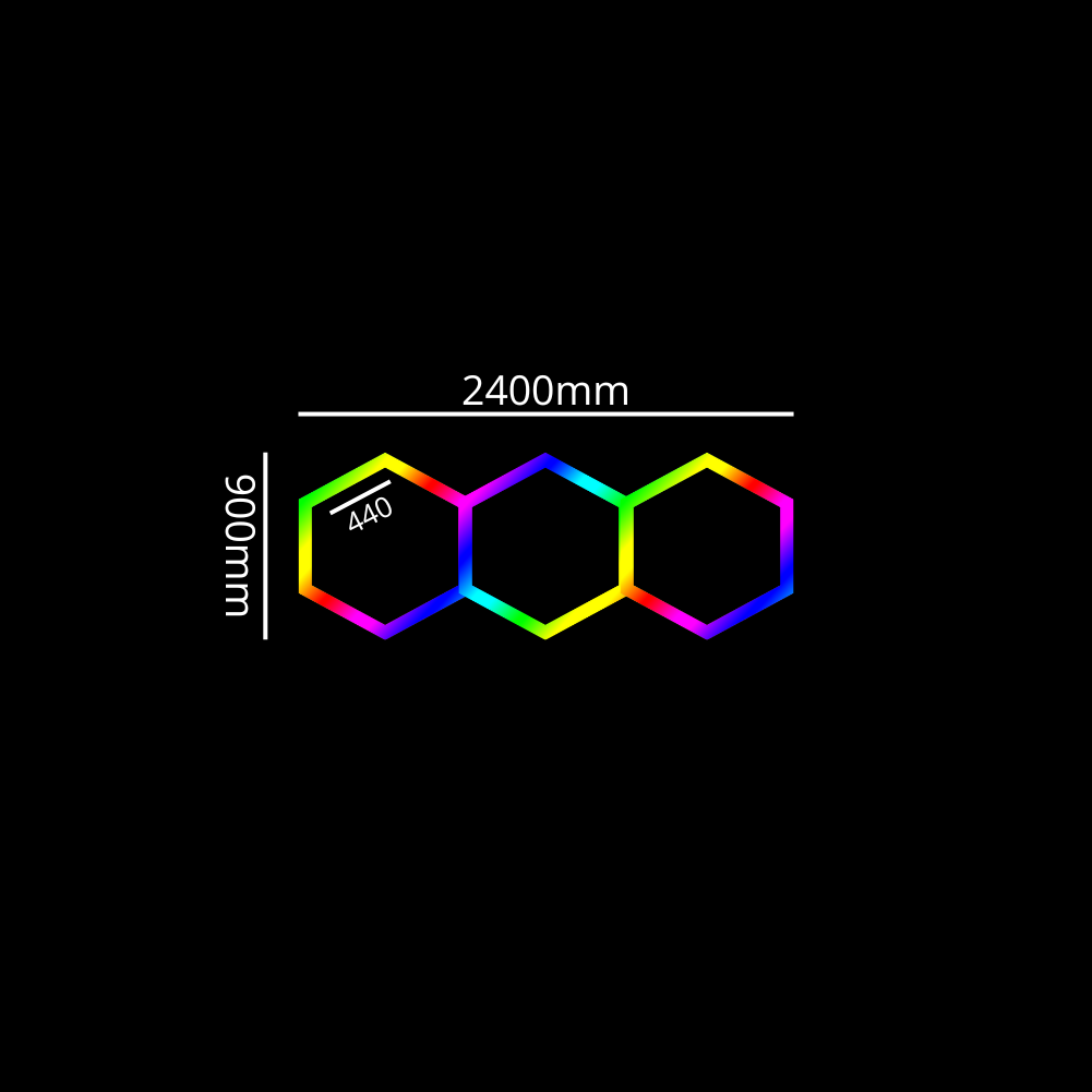 Luces LED RGB hexagonales