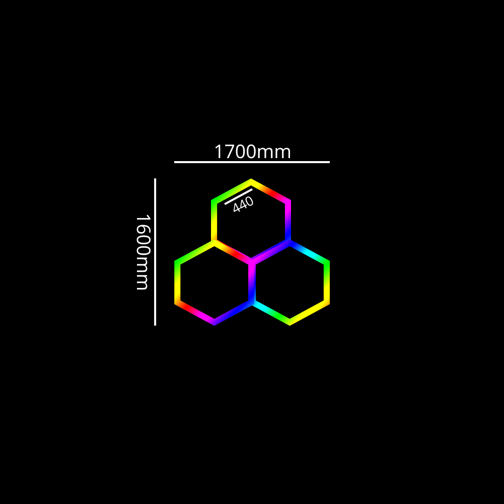 Luces LED RGB hexagonales