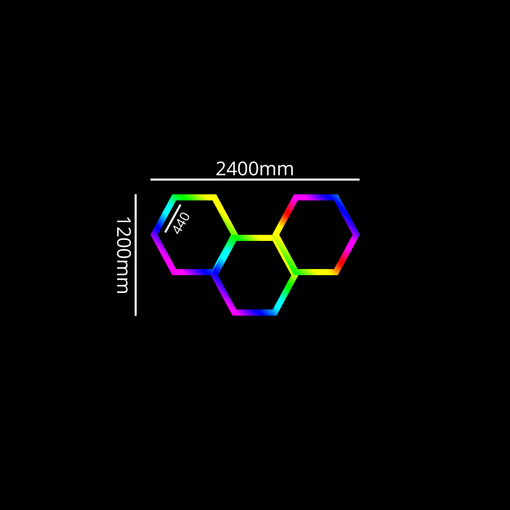 Luces LED RGB hexagonales