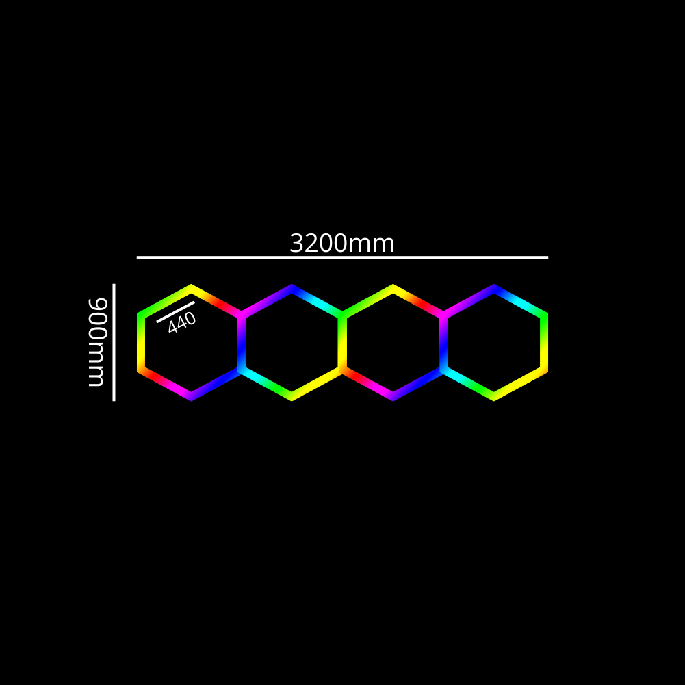 Luces LED RGB hexagonales