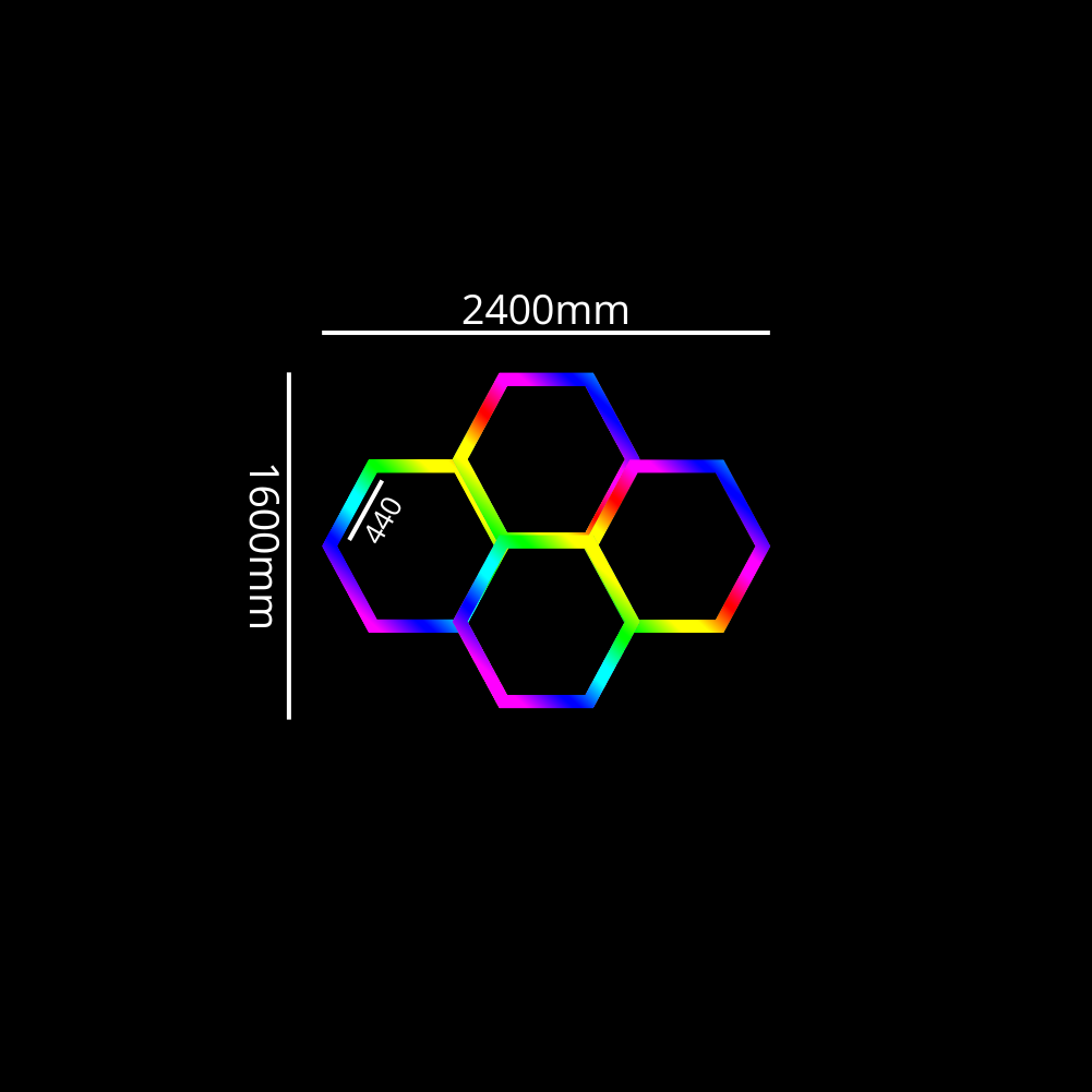 Luces LED RGB hexagonales