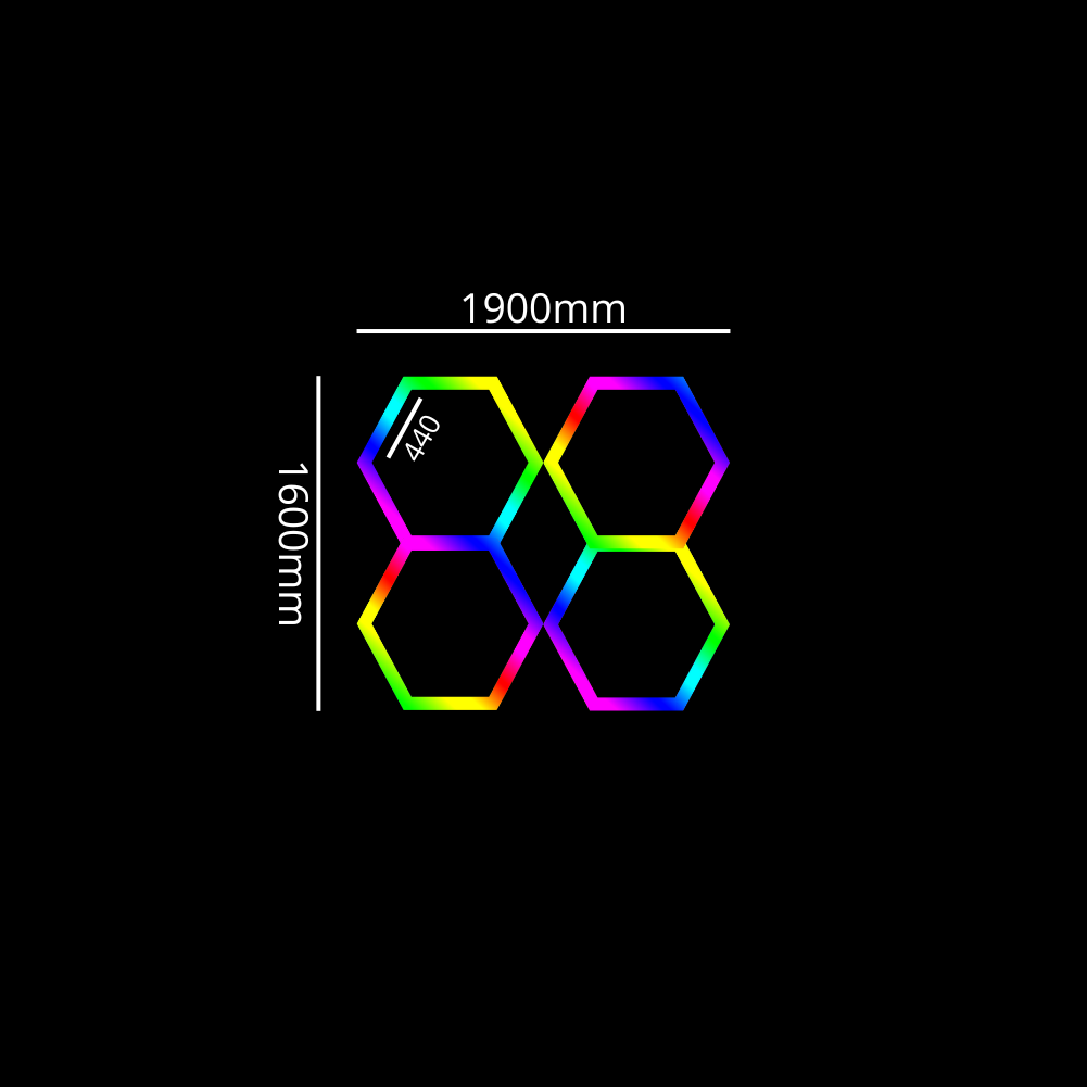 Luces LED RGB hexagonales