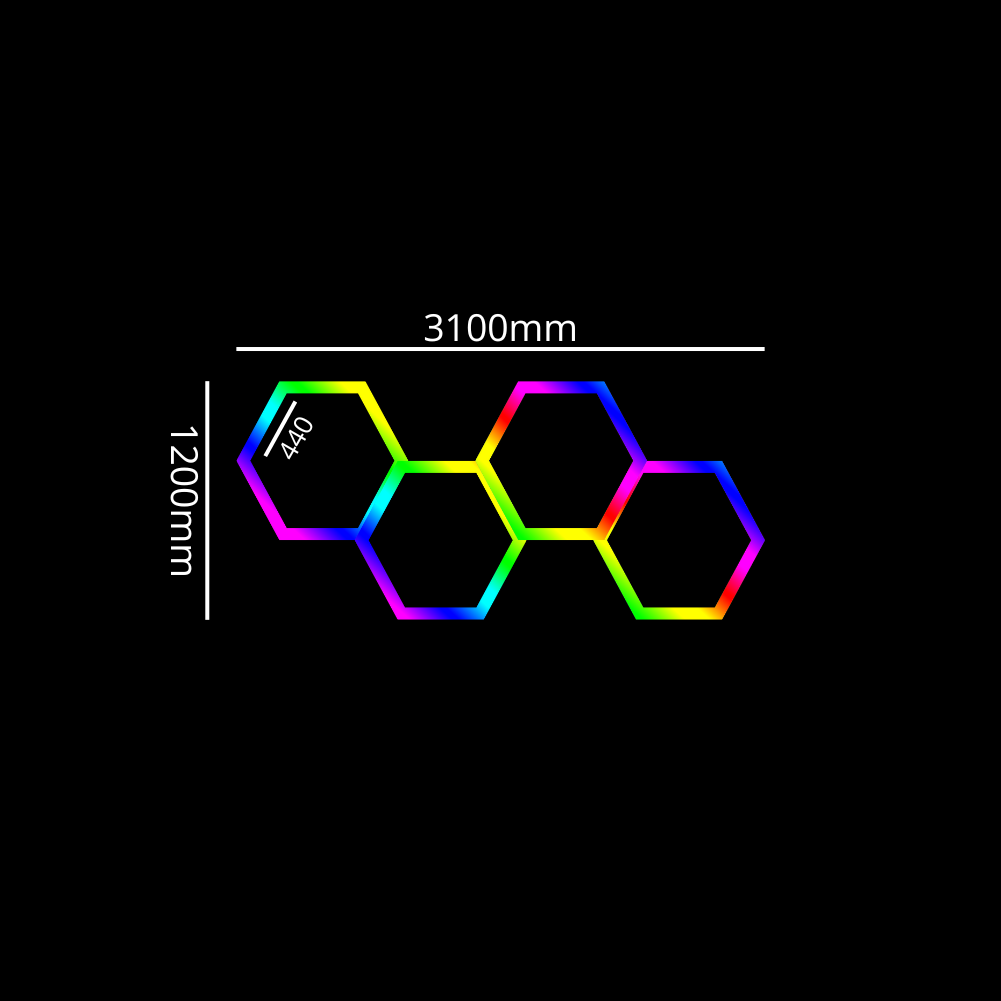 Luces LED RGB hexagonales