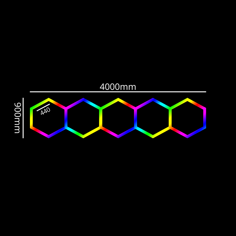 Luces LED RGB hexagonales