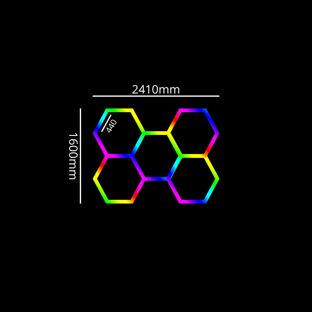 Luces LED RGB hexagonales