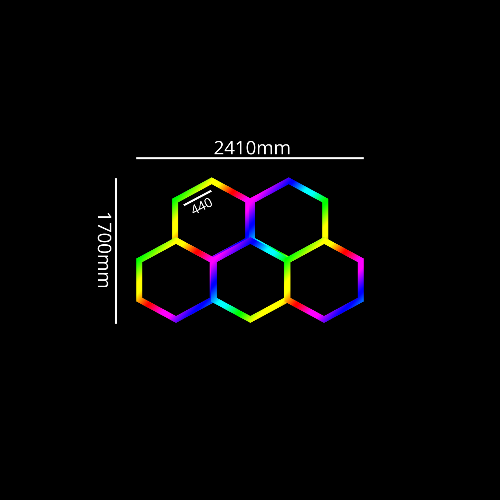 Luces LED RGB hexagonales