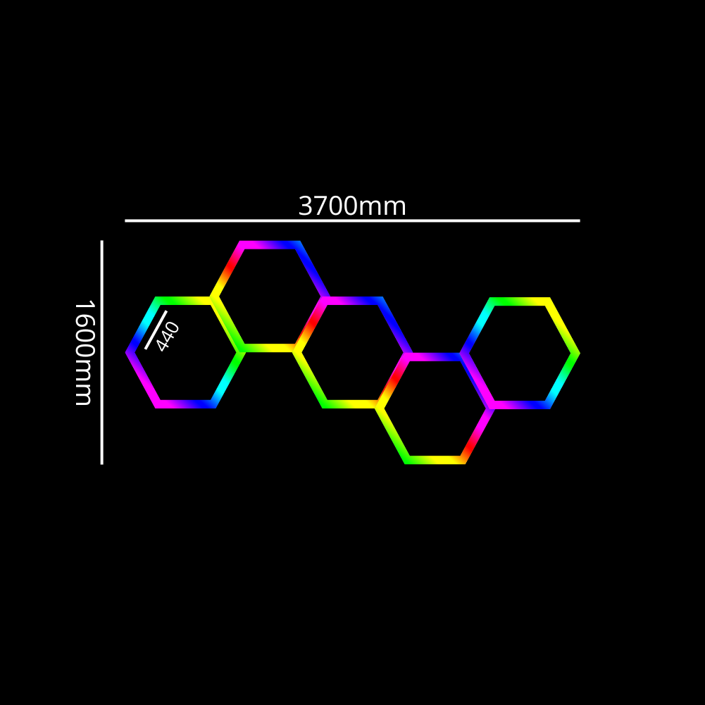Luces LED RGB hexagonales