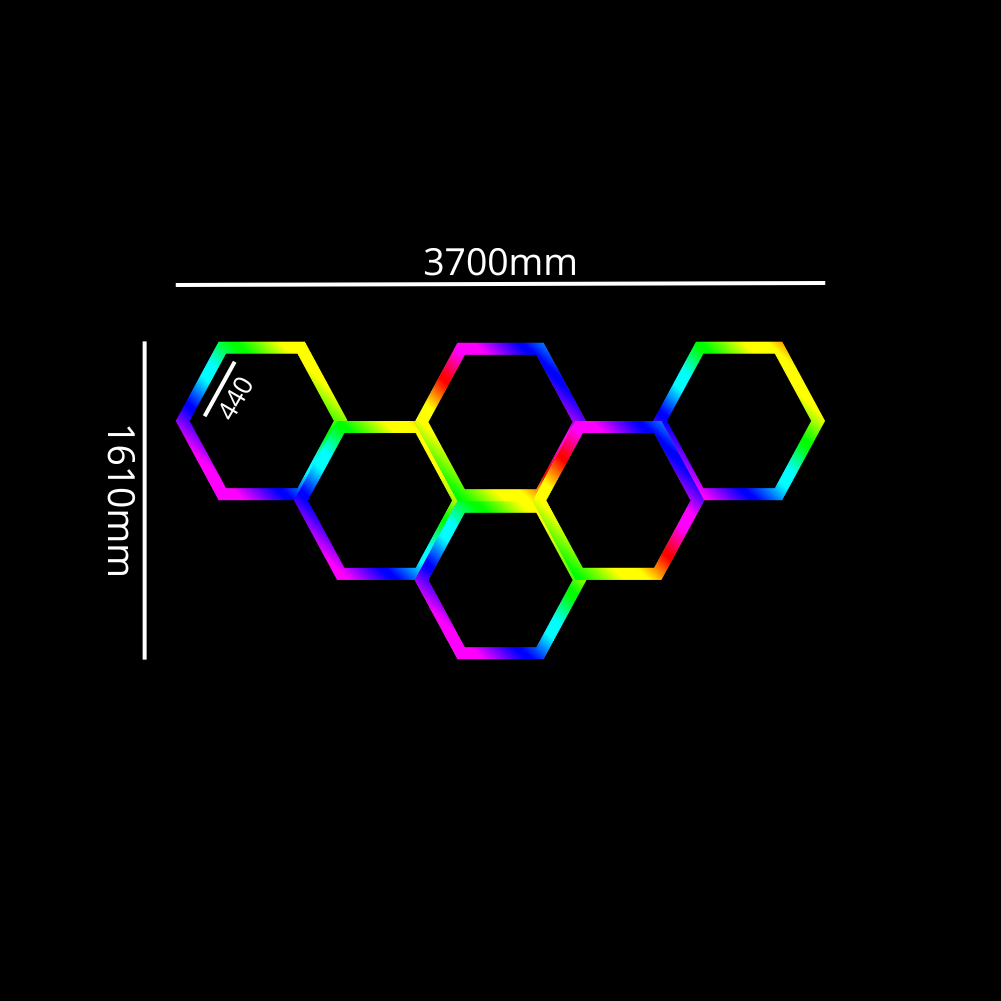 Luces LED RGB hexagonales
