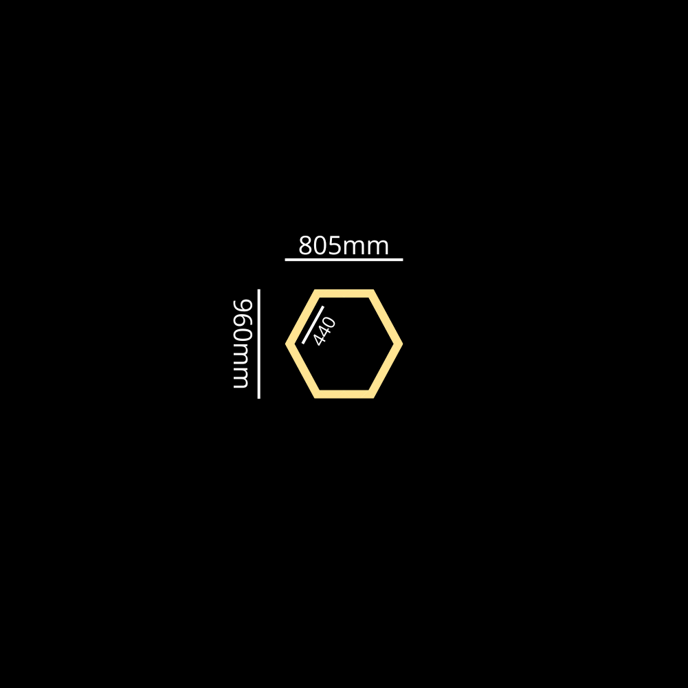 Luces LED cálidas hexagonales