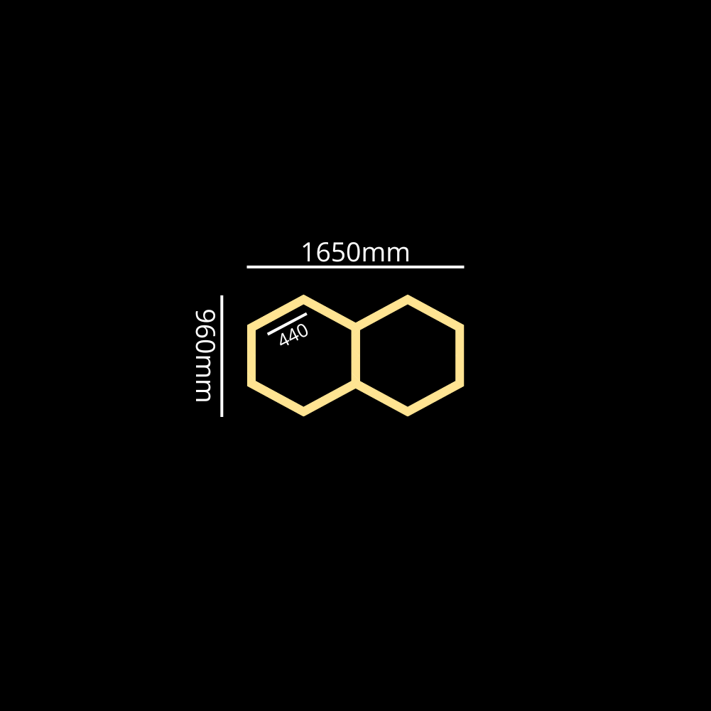 Luces LED cálidas hexagonales
