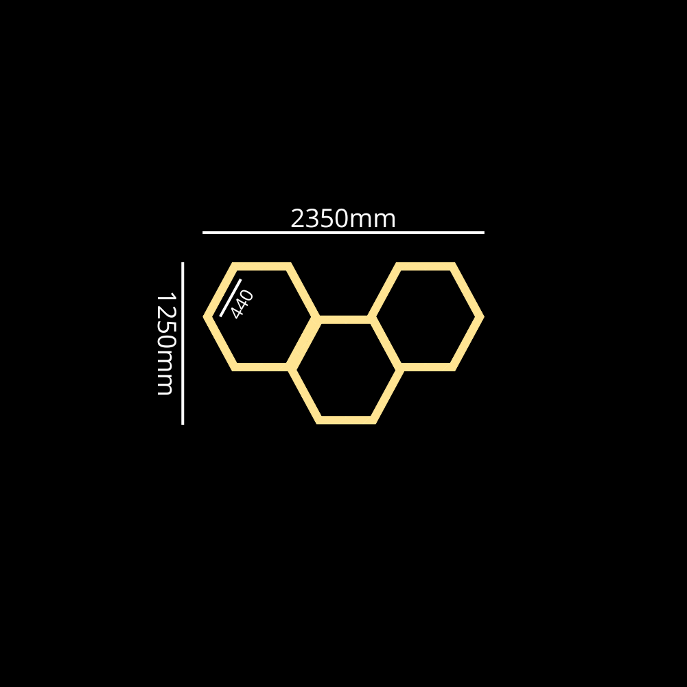 Luces LED cálidas hexagonales