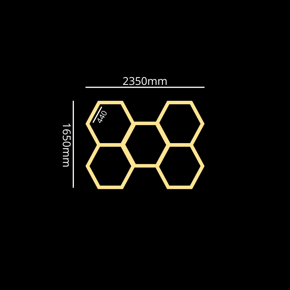 Luces LED cálidas hexagonales