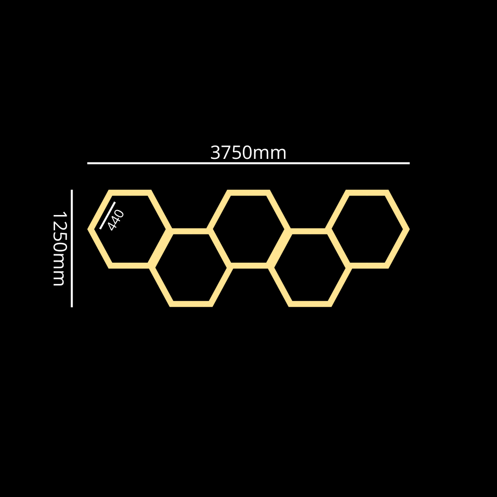 Luces LED cálidas hexagonales