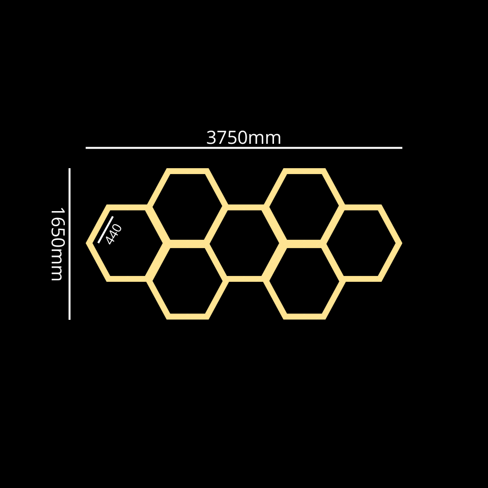 Luces LED cálidas hexagonales