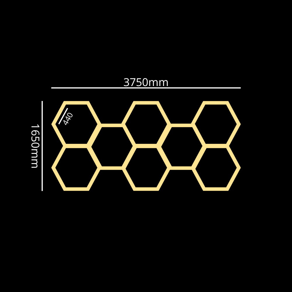 Luces LED cálidas hexagonales