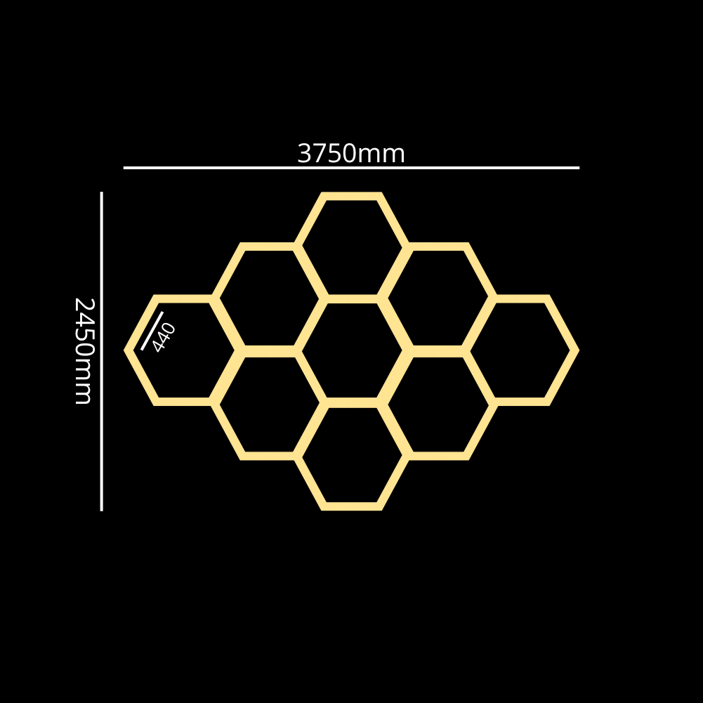 Luces LED cálidas hexagonales