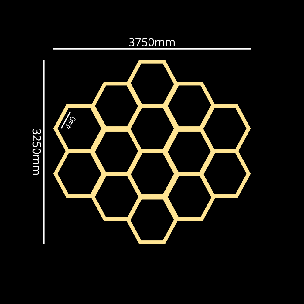 Luces LED cálidas hexagonales