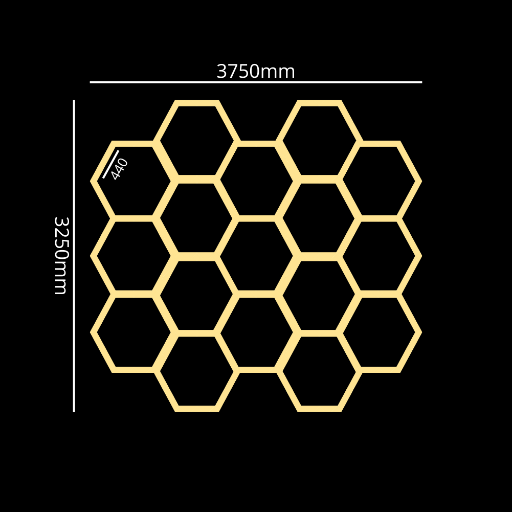 Luces LED cálidas hexagonales