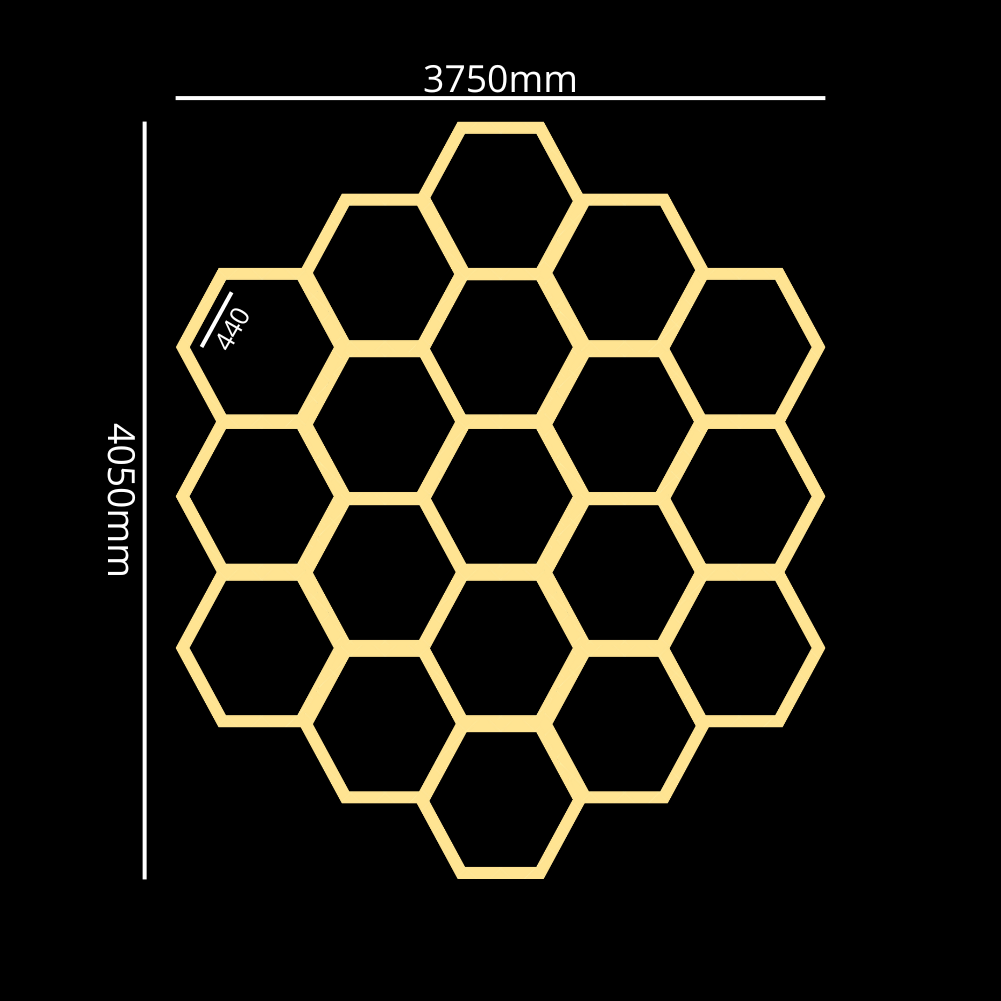 Luces LED cálidas hexagonales