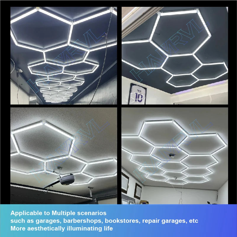 Luces LED blancas hexagonales