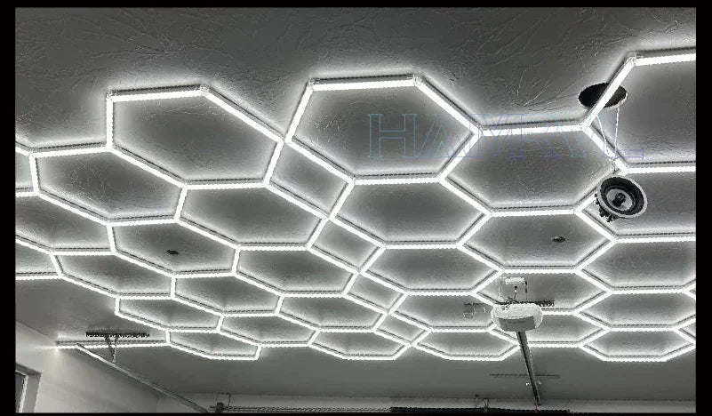 Luces LED blancas hexagonales