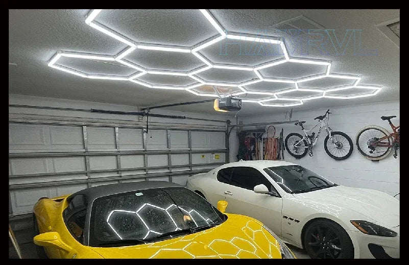 Luces LED blancas hexagonales
