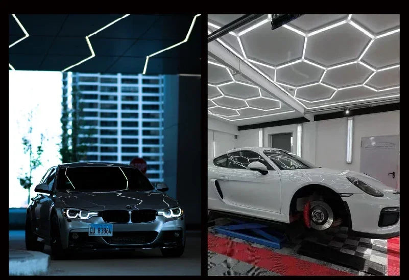 Luces LED blancas hexagonales