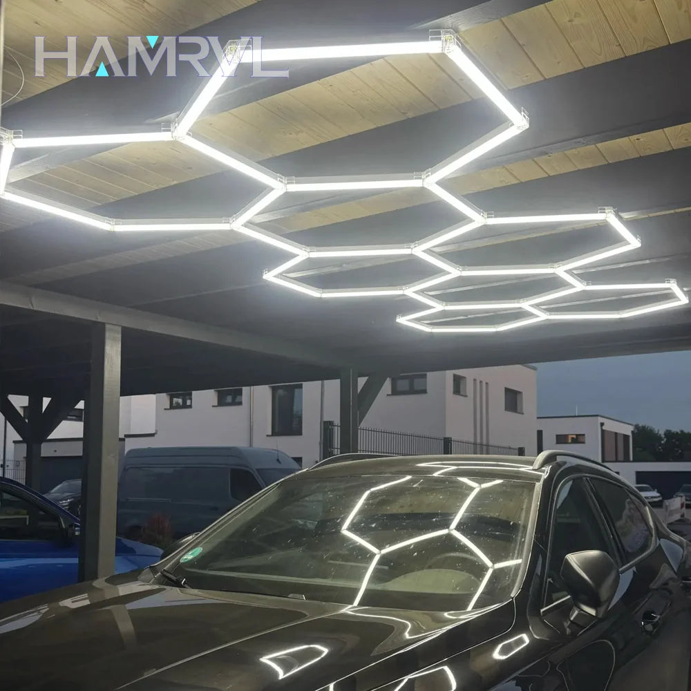 Luces LED blancas hexagonales