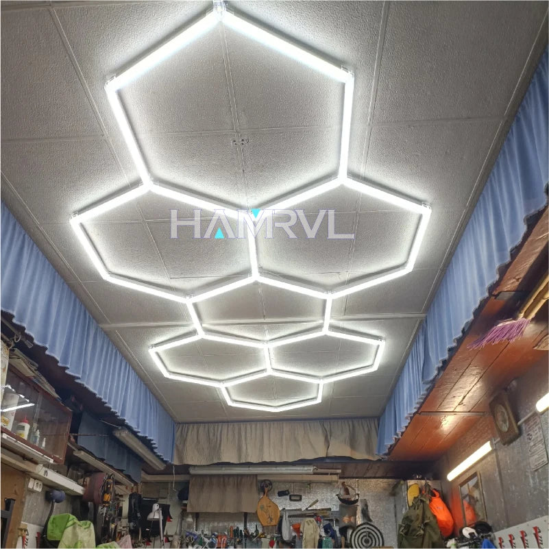 Luces LED blancas hexagonales