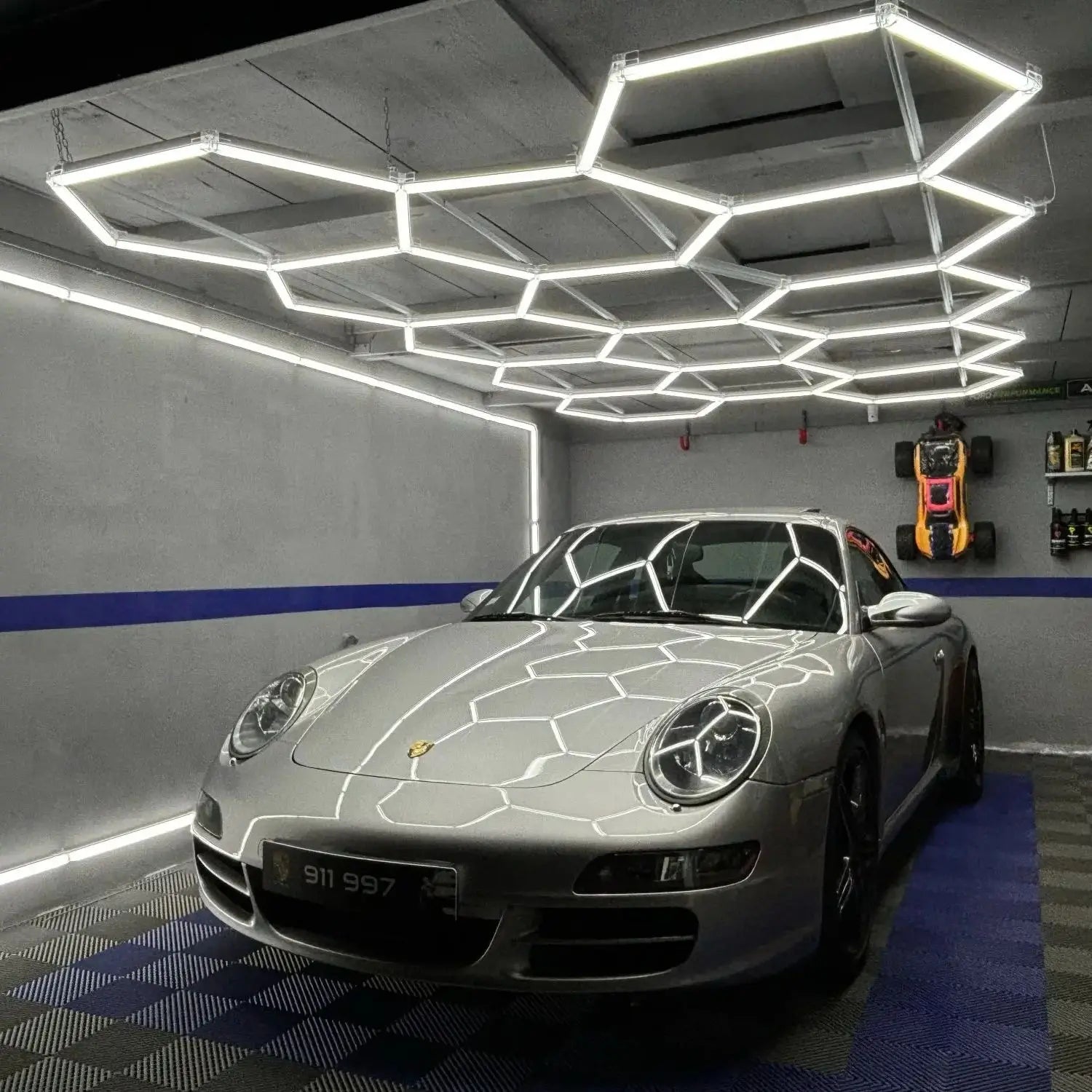 Luces LED blancas hexagonales