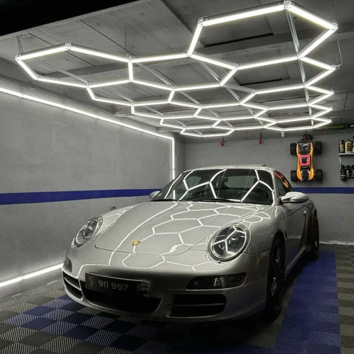 Luces LED blancas hexagonales