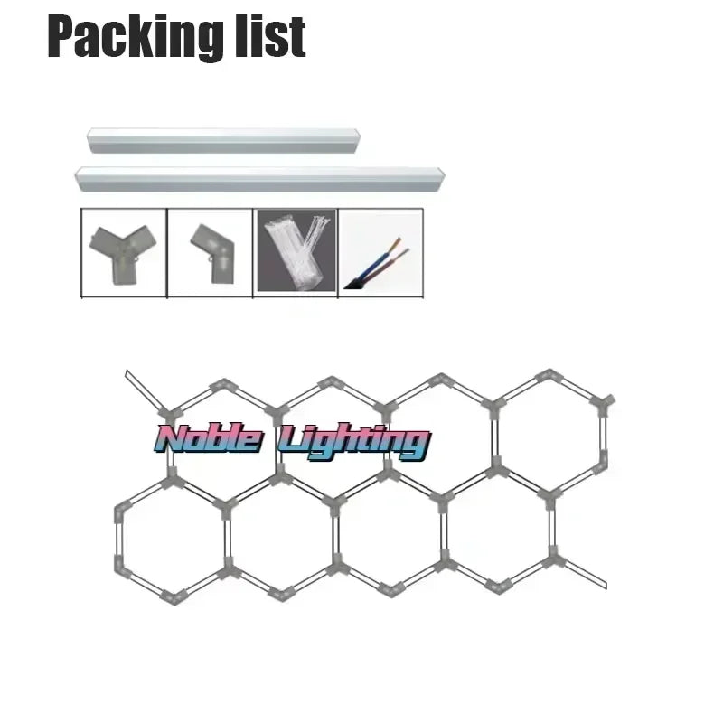 Luces LED cálidas hexagonales