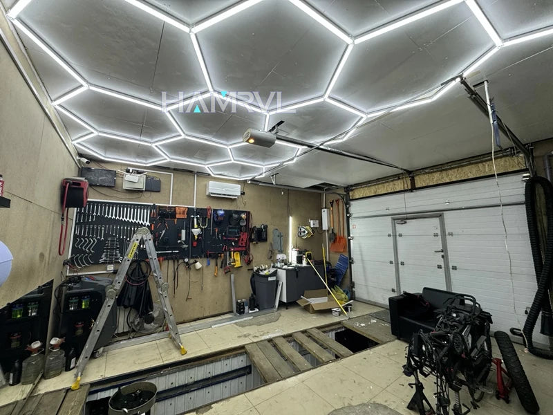 Luces LED blancas hexagonales
