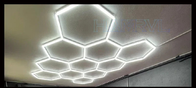 Luces LED blancas hexagonales